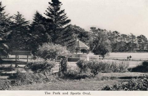 The park and sports oval, Bacchus Marsh