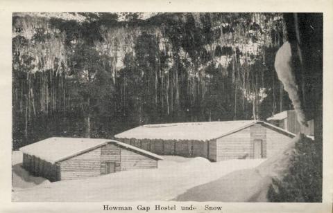 Howman Gap Hostel, under snow, Bogong