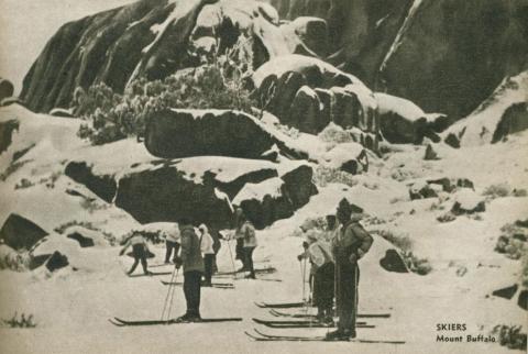 Skiers, Mount Buffalo, 1954