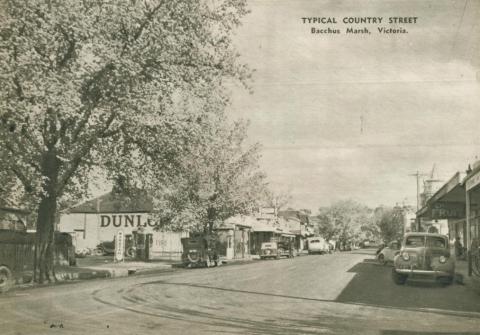 Country street, Bacchus Marsh, 1954