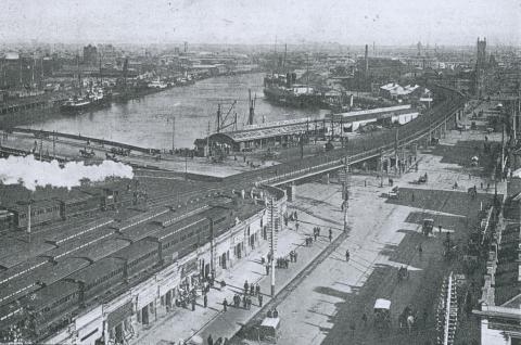 Queen and Prince's Wharves, Melbourne, 1909