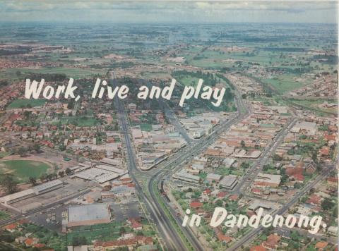View south from the Princes Highway, Dandenong, 1964