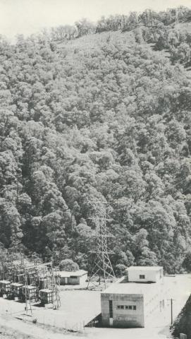 Control room and switch yard for the West Kiewa power station, 1971