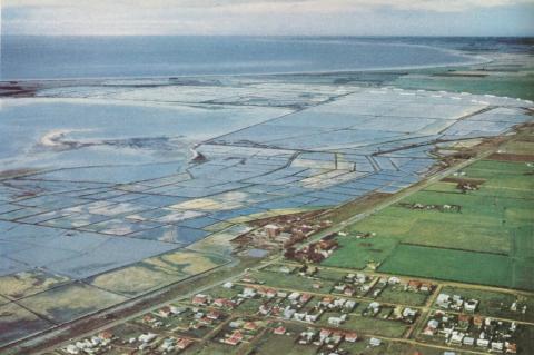 Salt pans near Geelong, 1958