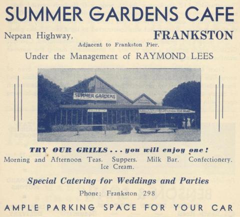 Summer Gardens Café, Frankston, 1949