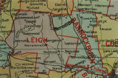 Leigh shire map, 1924