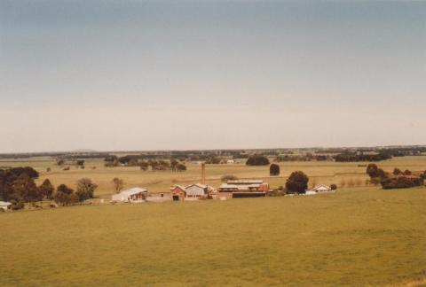 Old Noorat dairy factory from Mount Noorat, 2009
