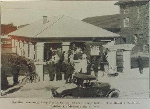 Opening of Baby Health Centre, Church Street North, Richmond, 1930