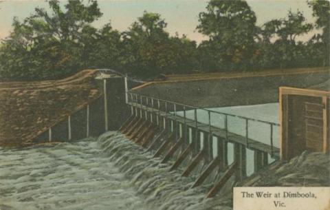 The weir at Dimboola, 1908