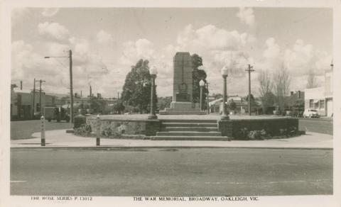 The War Memorial, Broadway, Oakleigh