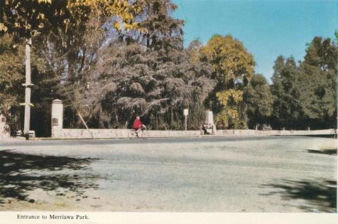 Entrance to Merriawa Park, Wangaratta