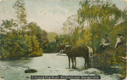 Crossing King River, Whitfield, 1907