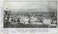 Finish for the Melbourne Cup 1904, Flemington Racecourse, 1904