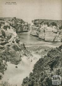 Walled passage, Port Campbell, 1954