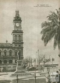 The Golden city, Post Office and Pall Mall, Bendigo, 1954