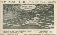 Embassy Lodge Grounds, Geelong, 1947-48