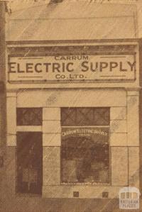 The Carrum Electric Supply Co, 1938