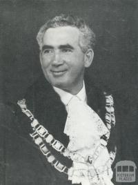 Portrait of first foreign born mayor, Salvatore Gandolfo, Coburg, 1969