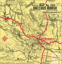 Map of Bacchus Marsh, c1968