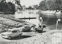 Boat Ramp and Mooring Jetty behind the Echuca Caravan Park, 1968