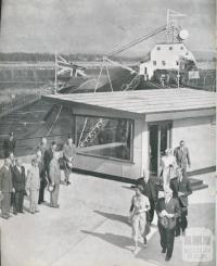 Royal Visit to Yallourn open cut, 1954
