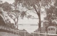The entrance to the Gippsland Lakes from the verandah of the Kalimna Hotel, 1934