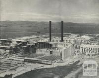 Morwell Briquette Works under construction, 1959