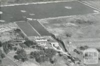 Aerial view of the Sewage Treatment Works, Braeside, 1955