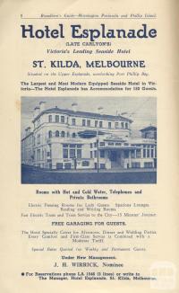 Hotel Esplanade, St Kilda, 1949
