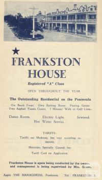 Frankston House, 1949