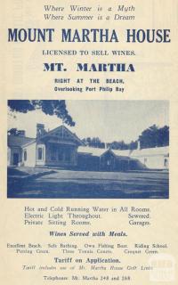 Mount Martha House, 1949