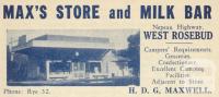 Max's Store, West Rosebud, 1949