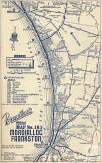 Map Mordialloc to Frankston, 1949