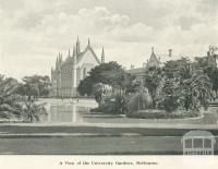 View of the University Gardens, Melbourne, 1900