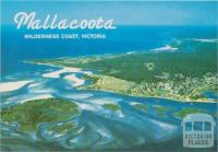 Aerial view of Mallacoota, showing the entrance to the lake system