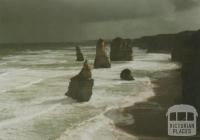 A storm approaching the 12 Apostles east of Port Campbell