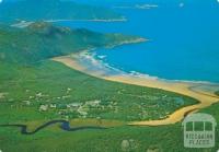 Aerial view of Tidal River Camping Area and Norman Bay, Wilson's Promontory