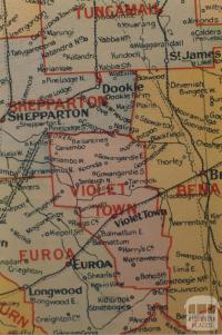 Violet Town shire map, 1924