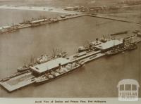 Aerial view of Station and Princes Piers, 1939