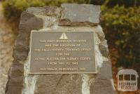 Burwood East reserve plaque, 2003