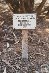 Marker at Merbein memorial garden, 2007