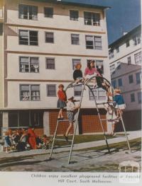 Children playing at Emerald Hill Court, South Melbourne, 1961