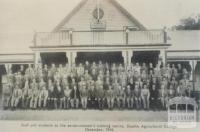 Staff and students at Dookie Agricultural College, 1947