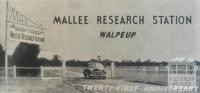Mallee Research Station, Walpeup, 1953