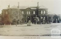 Town hall and court house, Footscray, 1916