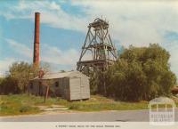 A poppet head, relic of the gold mining era, Eaglehawk