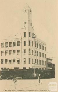 T.&G. Building showing 'Manikin' Clock, Geelong