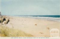 The surfing beach, Lakes Entrance, part of the 90-mile beach, 1955