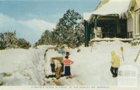 A Winter Scene in front of the Chalet, Mount Buffalo, 1958