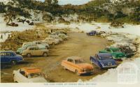 The car park at Dingo Dell Ski Run, Mount Buffalo, 1958